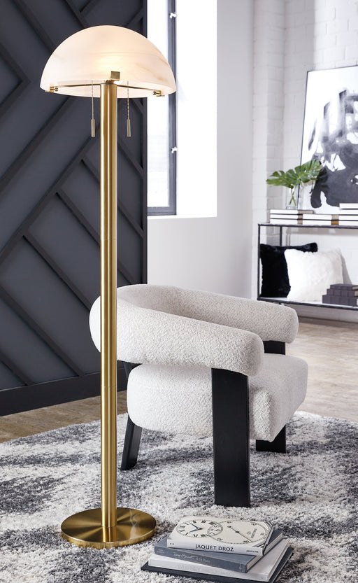 Tobbinsen Brass Finish Floor Lamp - L208421
