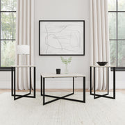 Tobin 3-piece Marble Top Coffee and End Table Set White - 707698-S3