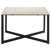 Tobin 3-piece Marble Top Coffee and End Table Set White - 707698-S3