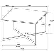Tobin Square Marble Top Coffee Table White and Black - 707698