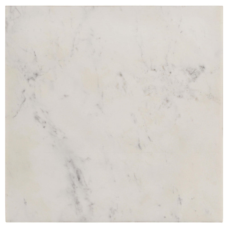 Tobin Square Marble Top End Table White and Black - 707697