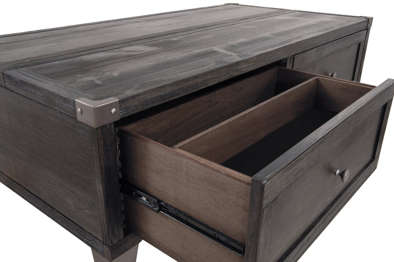 Todoe Coffee Table with 1 End Table in Dark Gray - PKG008763