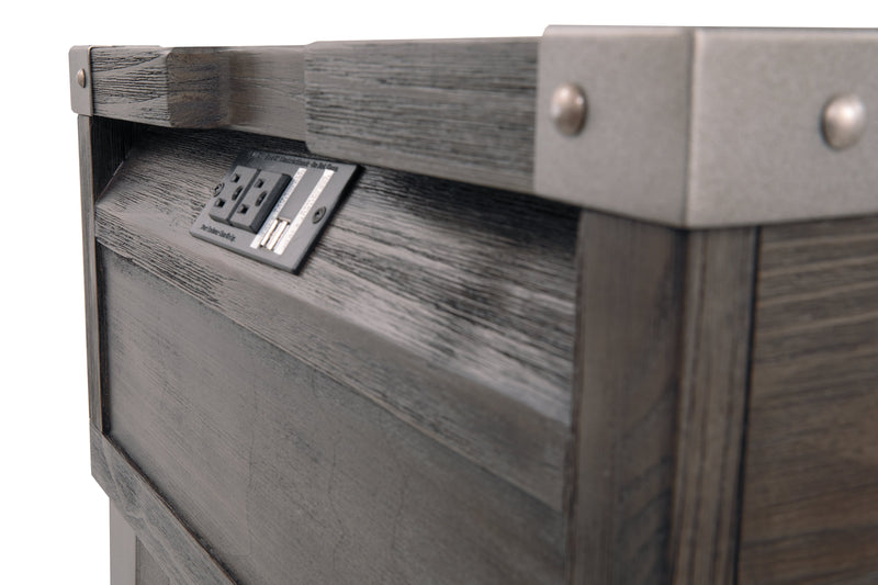 Todoe Coffee Table with 1 End Table in Dark Gray - PKG008763