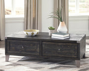 Todoe Coffee Table with 1 End Table in Dark Gray - PKG008763