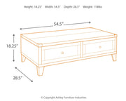 Todoe Coffee Table with 1 End Table in Dark Gray - PKG008763