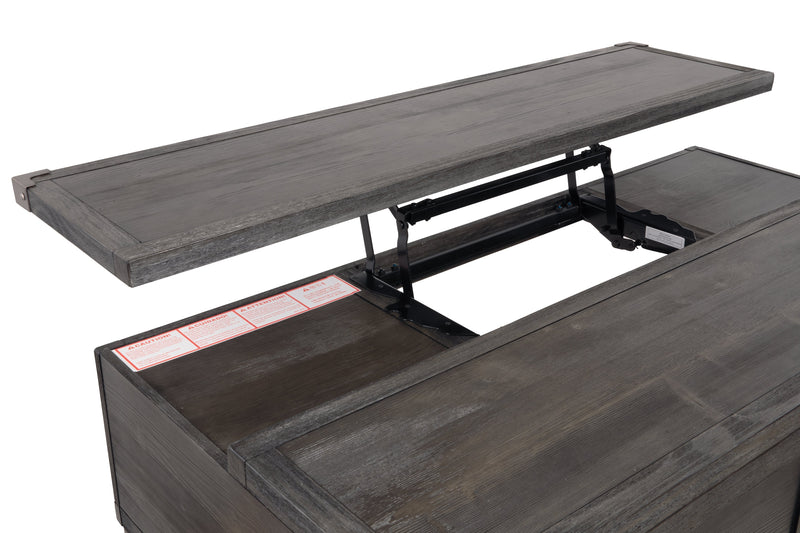 Todoe Coffee Table with 1 End Table in Dark Gray - PKG008763