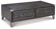 Todoe Coffee Table with 2 End Tables in Dark Gray - PKG007214