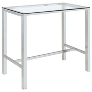 Tolbert 5-piece Bar Set with Acrylic Chairs Clear and Chrome - 104873-S5