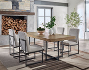 Tomtyn Dining Table and 4 Chairs in Light Brown - PKG020804