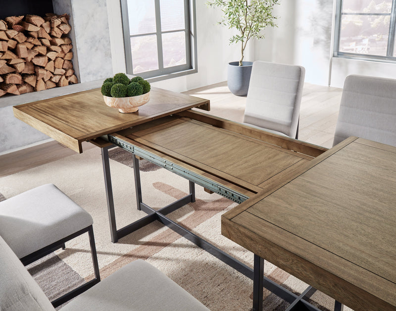 Tomtyn Dining Table and 4 Chairs in Light Brown - PKG020804