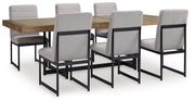 Tomtyn Dining Table and 6 Chairs in Light Brown - PKG020805