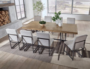 Tomtyn Dining Table and 8 Chairs in Light Brown - PKG020806