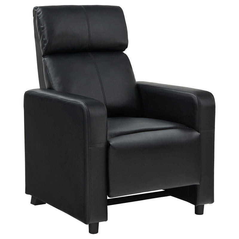 Toohey Upholstered Home Theater Push Back Recliner Black - 600181