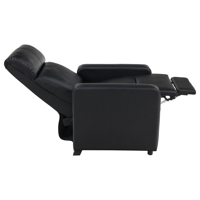 Toohey Upholstered Home Theater Push Back Recliner Black - 600181