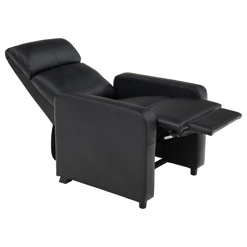 Toohey Upholstered Home Theater Push Back Recliner Black - 600181