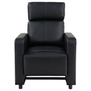 Toohey Upholstered Home Theater Push Back Recliner Black - 600181