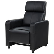 Toohey Upholstered Home Theater Push Back Recliner Black - 600181
