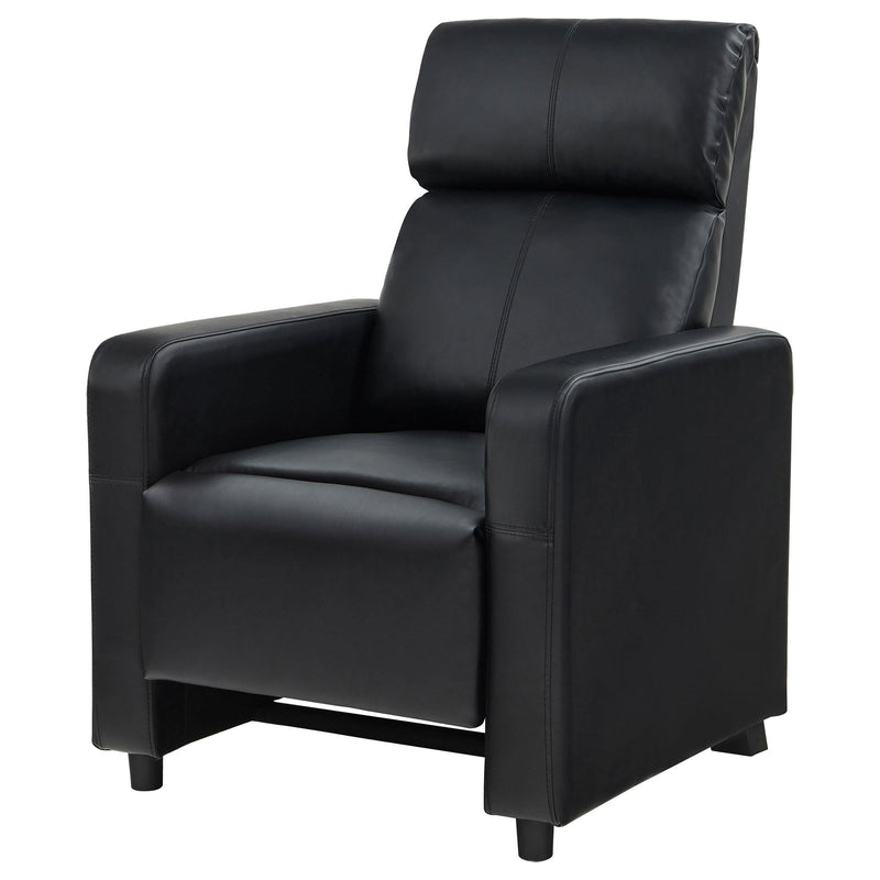 Toohey Upholstered Home Theater Push Back Recliner Black - 600181