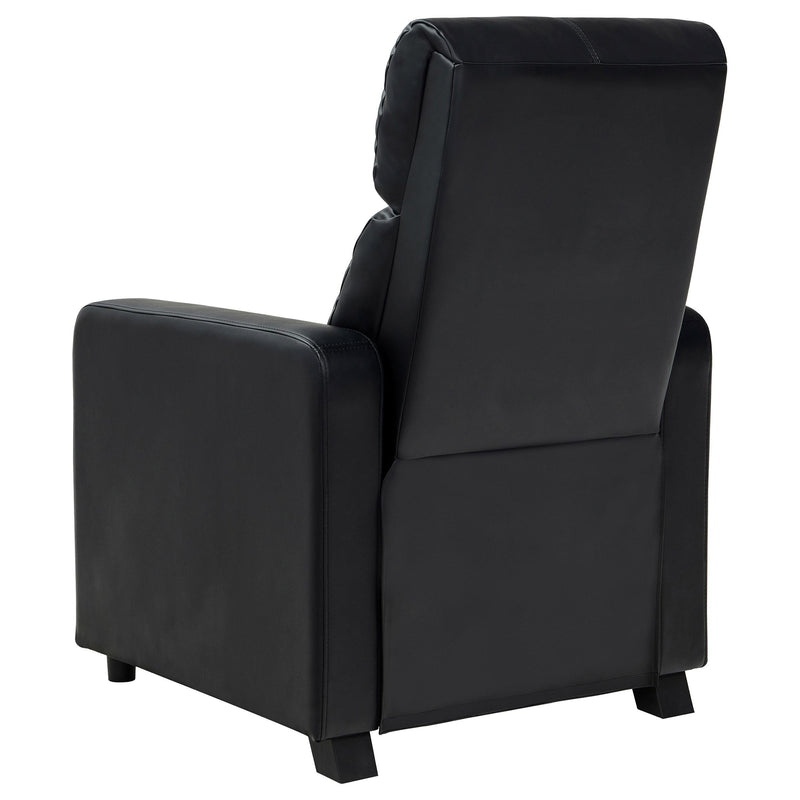 Toohey Upholstered Home Theater Push Back Recliner Black - 600181