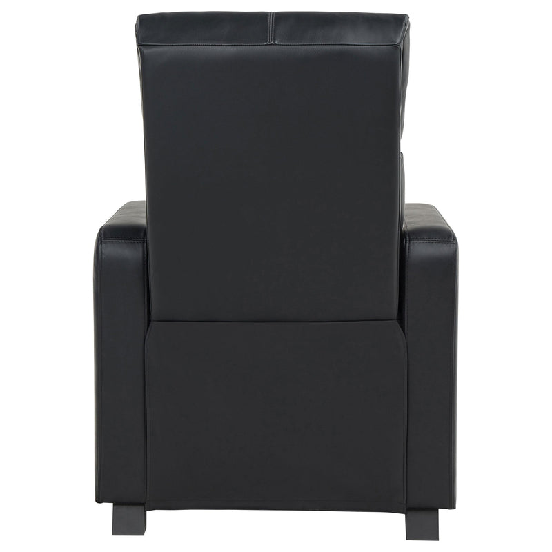 Toohey Upholstered Home Theater Push Back Recliner Black - 600181