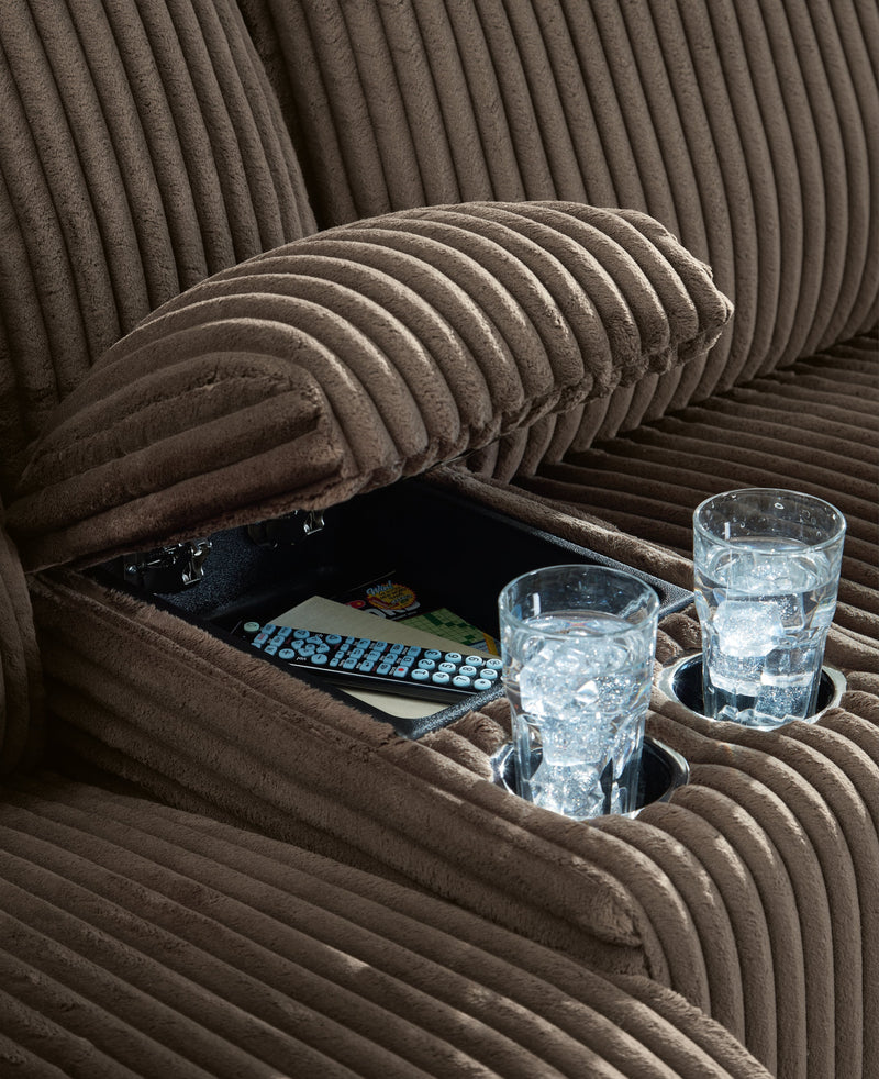 Top Tier Chocolate 5-Piece Sectional with Recliner from Ashley - Luna Furniture