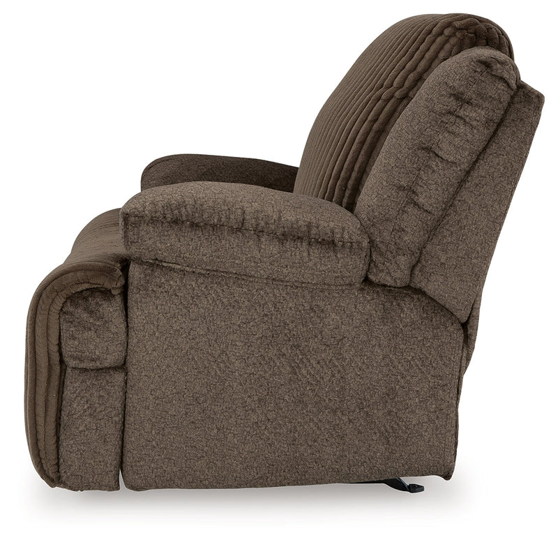 Top Tier Chocolate 5-Piece Sectional with Recliner from Ashley - Luna Furniture