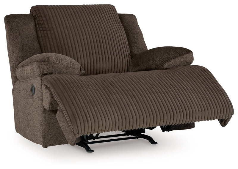 Top Tier 5 - Piece Sectional with Recliner in Chocolate - Gate FurnitureSectional