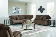 Top Tier 5 - Piece Sectional with Recliner in Chocolate - Gate FurnitureSectional