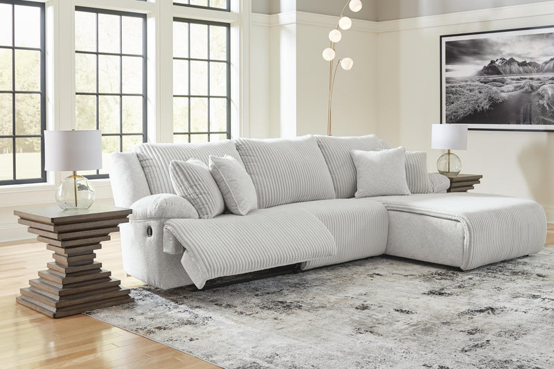 Top Tier Alloy 3-Piece Reclining Sectional Sofa Chaise - 92706S6