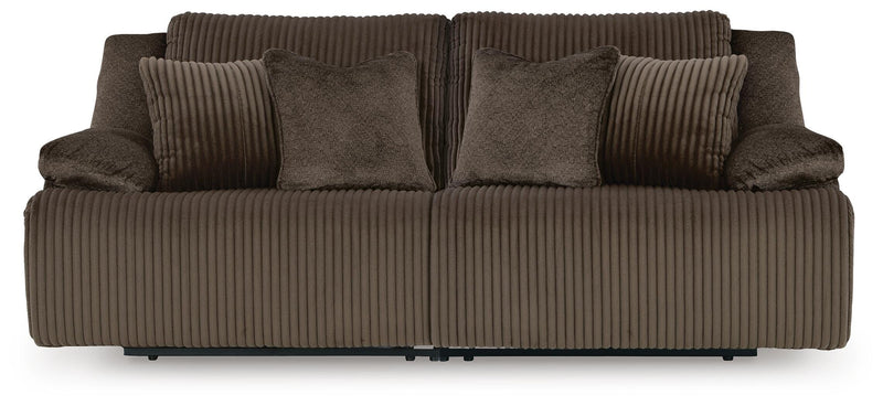 Top Tier Chocolate 2-Piece Reclining Sectional Loveseat - 92705S9