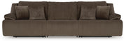 Top Tier Chocolate 3-Piece Reclining Sectional Sofa - 92705S8