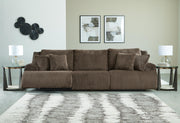 Top Tier Chocolate 3-Piece Reclining Sectional Sofa - 92705S8
