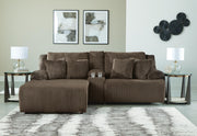 Top Tier Chocolate 3-Piece Reclining Sectional Sofa with Chaise - 92705S5