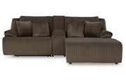 Top Tier Chocolate 3 - Piece Reclining Sectional Sofa with Chaise - Gate FurnitureReclining Sectional