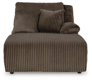 Top Tier Chocolate 3-Piece Reclining Sofa Chaise Sectional - 92705S10