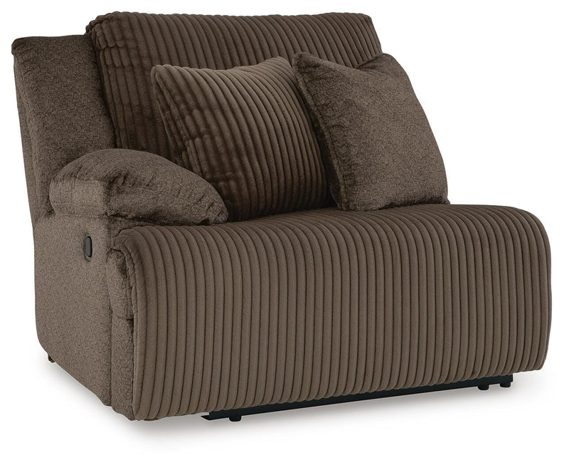 Top Tier Chocolate 3-Piece Reclining Sofa Chaise Sectional - 92705S10