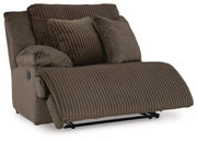 Top Tier Chocolate 3-Piece Reclining Sofa Chaise Sectional - 92705S10