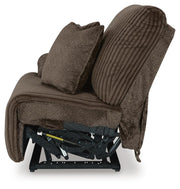 Top Tier Chocolate 3-Piece Reclining Sofa Chaise Sectional - 92705S10