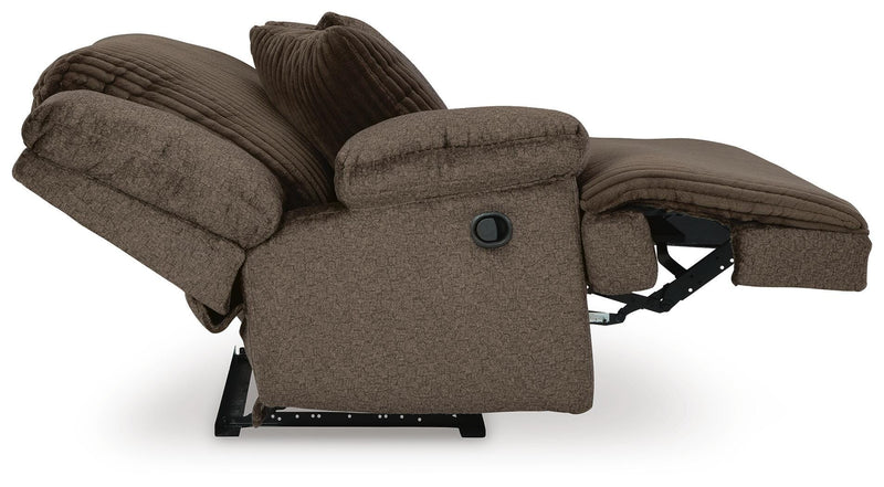Top Tier Chocolate 3-Piece Reclining Sofa Chaise Sectional - 92705S10
