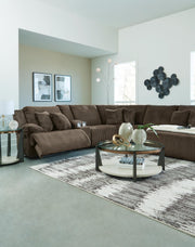 Top Tier Chocolate 3-Piece Reclining Sofa Chaise Sectional - 92705S10