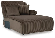 Top Tier Chocolate 3-Piece Reclining Sofa Chaise Sectional - 92705S10