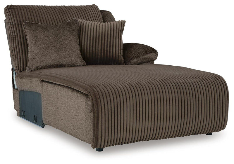 Top Tier Chocolate 3-Piece Reclining Sofa Chaise Sectional - 92705S10