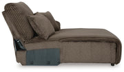 Top Tier Chocolate 3-Piece Reclining Sofa Chaise Sectional - 92705S10