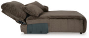 Top Tier Chocolate 3-Piece Reclining Sofa Chaise Sectional - 92705S10
