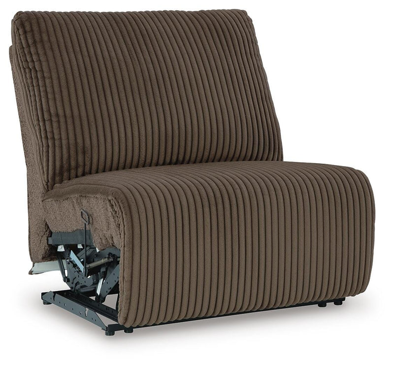 Top Tier Chocolate 3-Piece Reclining Sofa Chaise Sectional - 92705S10