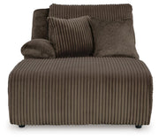 Top Tier Chocolate 3-Piece Reclining Sofa Chaise Sectional - 92705S11