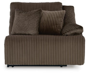 Top Tier Chocolate 3-Piece Reclining Sofa Chaise Sectional - 92705S11