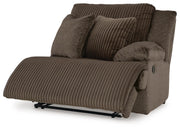 Top Tier Chocolate 3-Piece Reclining Sofa Chaise Sectional - 92705S11