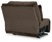Top Tier Chocolate 3-Piece Reclining Sofa Chaise Sectional - 92705S11