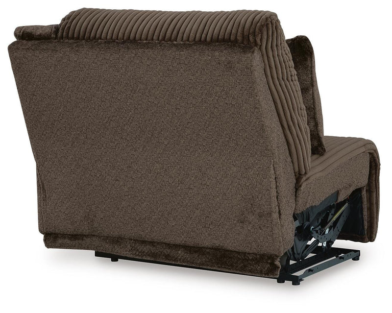 Top Tier Chocolate 3-Piece Reclining Sofa Chaise Sectional - 92705S11